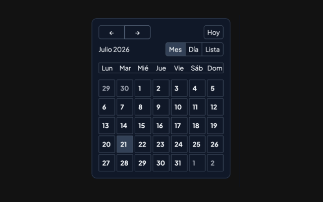 Vue calendar for vue 3