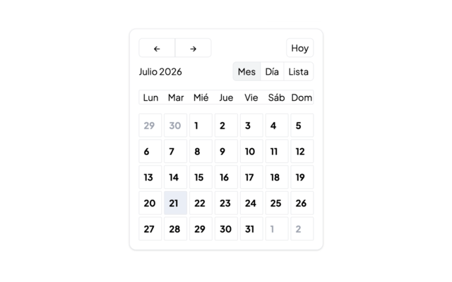 Vue calendar for vue 3